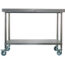 Meja stainless untuk dapur dengan roda