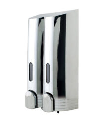 double soap dispenser chrome untuk hotel