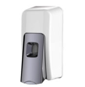 single Soap Dispenser White & Chrome untuk hotel