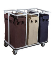 laundry carts triple bag