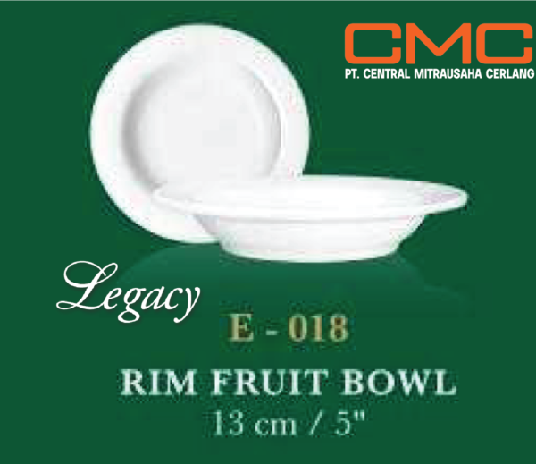 jual mangkuk buah rim warna putih ukuran 13cm