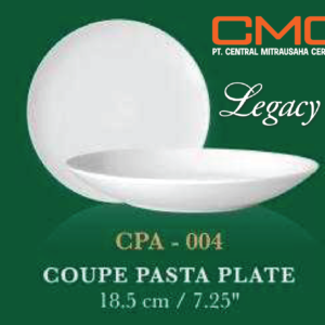 piring putih pasta yang bagus ukuran 18.5cm