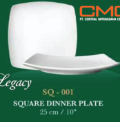 Square Dinner Plate ukuran 25cm