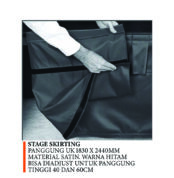 stage skirting untuk panggung warna hitam
