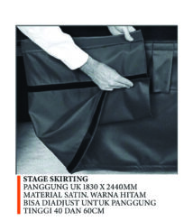 stage skirting untuk panggung warna hitam