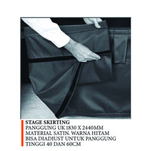 stage skirting untuk panggung warna hitam