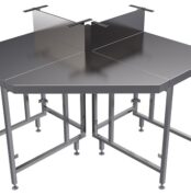stainless steel meja corner yang bagus