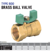 jual ball valve kuningan Threaded ends to BS21 or NPT