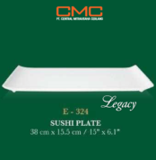 jual piring sushi warna putih untuk cafe dan restoran