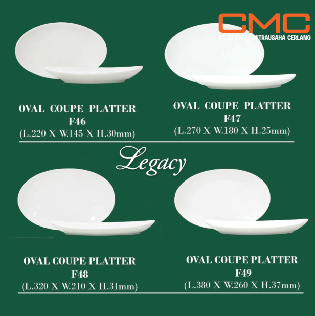 jual piring oval yang sering digunakan pada restoran hotel