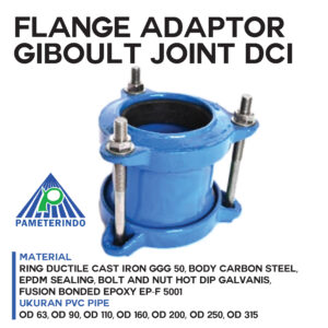 jual flange adaptor giboult joint ductile cast iron untuk pipa PVC