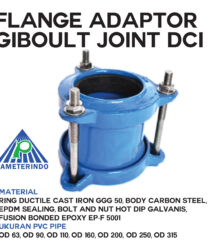 jual flange adaptor giboult joint ductile cast iron untuk pipa PVC