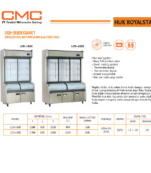 Snow Village Dish Order Cabinet/Showcase Combi Atas Chiller Bawah Freezer