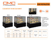 display glass cake untuk toko kue model kotak