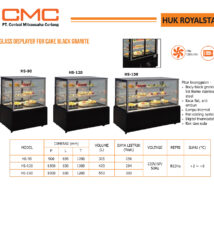 display glass cake untuk toko kue model kotak