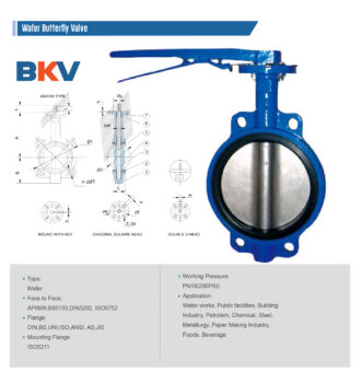 JUAL BUTTERFLY VALVE WAFER BKV