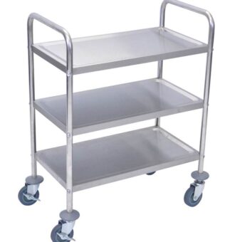 trolley makanan stainless 3 tingkat / troli makanan