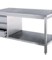 meja stainless custom dengan laci untuk dapur bergizi