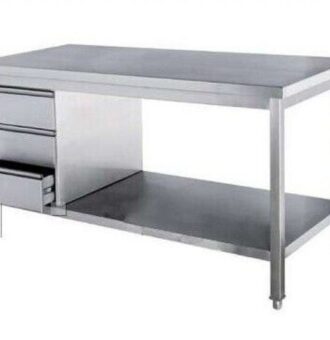 meja stainless custom dengan laci untuk dapur bergizi
