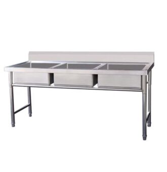 Jual Triple Sink Tempat Cuci Piring Bak Cuci Piring Restoran Stainless Steel 3 Kotak