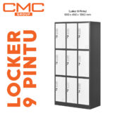 Jual Loker Besi / Lemari Locker / Besi Loker Karyawan 9 Pintu