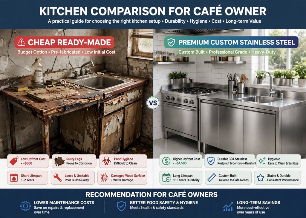 harga custom kitchen stainless cafe