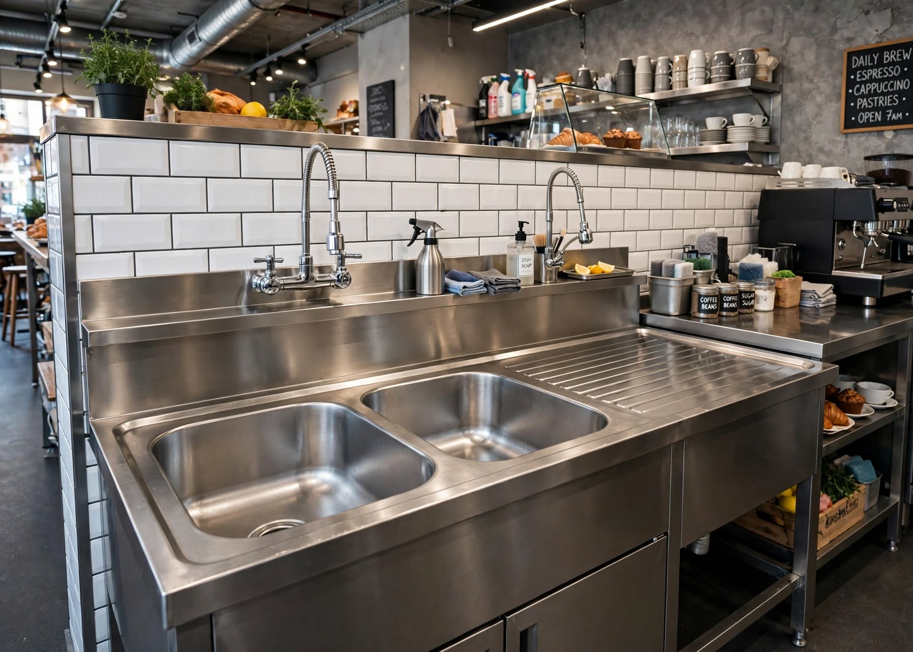 ukuran meja stainless untuk resto