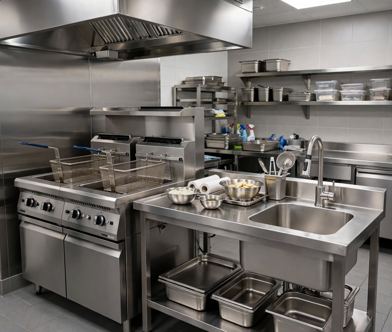 custom stainless steel kitchen